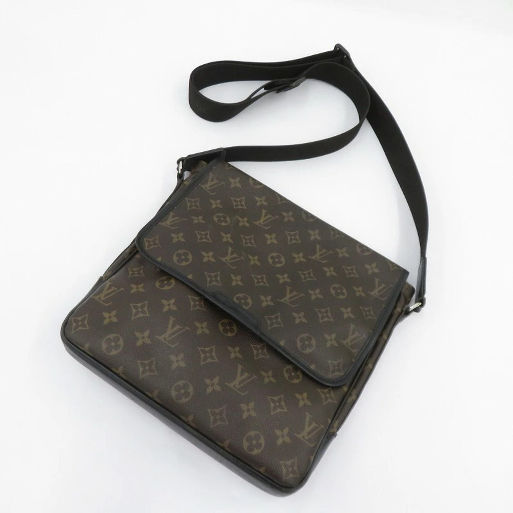 LOUIS VUITTON Monogram Macassar Brown Bass Shoulder Bag Brown
